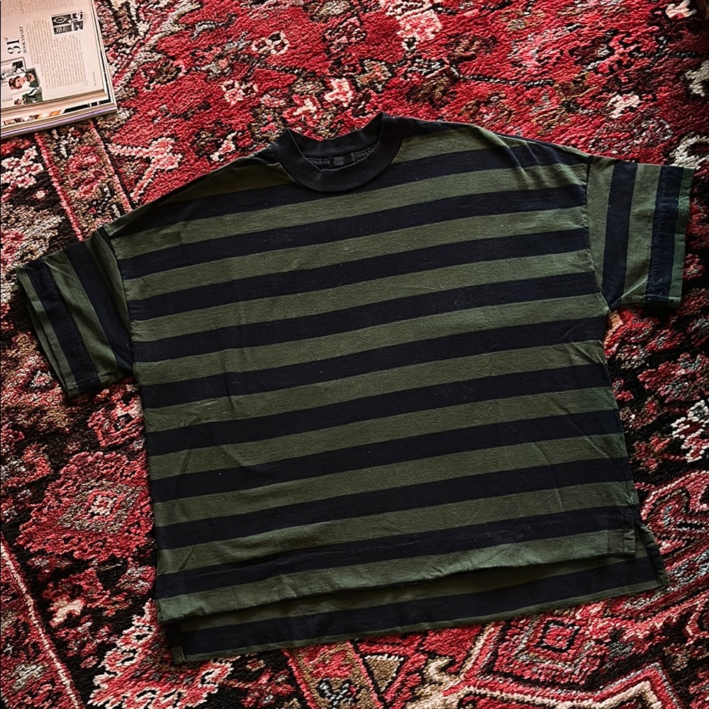 Striped Black and Green T-Shirt